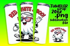 Sublimation Tumbler Template 20oz , Funny Ghost Product Image 1