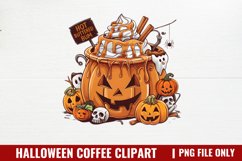 Halloween Coffee Clipart Sublimation PNG Product Image 1