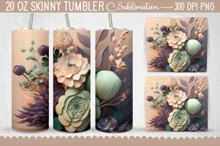 3d Flowers Tumbler Wrap - Flowers Tumbler Product Image 1