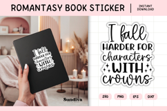 Printable Magic and Fantasy Book Lover Sticker | Crowns Product Image 1