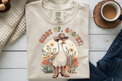 Giddy Up Goosey PNG - Cute Cowboy Western Goose Sublimation Product Image 9