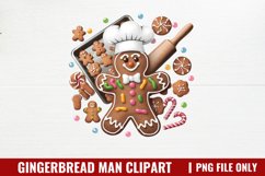 Gingerbread Man Clipart PNG Product Image 1