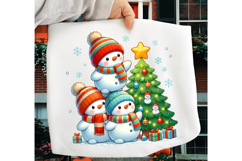 Cute Christmas Snowman PNG, Funny Christmas Snowman PNG Product Image 1