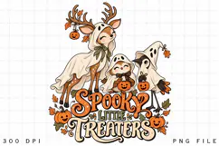 Spooky Little Tricksters PNG, Cute Halloween Deer Owl Crow Product Image 2