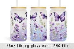 Flower Can Glass Wrap 16 Oz Libbey Can Sublimation Product Image 1
