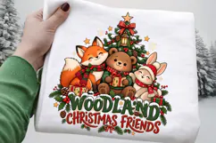 Woodland Christmas Friends Cute Forest Animals Holiday Product Image 1