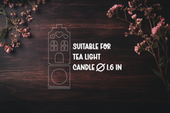 3D House Christmas Candle Holder Laser Cut Design Product Image 2