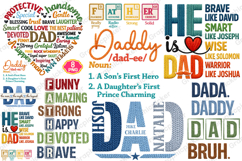 Father's Day PNG Bundle, Faux Yarn Dad PNG Bundle, Best Dad Product Image 2
