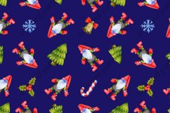 Christmas Watercolor pattern with gnomes Product Image 2