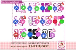 Cheerleader Numbers applique machine embroidery bunles 2266 Product Image 1