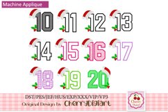 Christmas Santa Numbers machine embroidery bundle 2312C Product Image 1