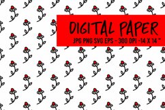 Flowers Seamless Pattern , Scrapbook Paper, 14&#039; X 14 Product Image 1