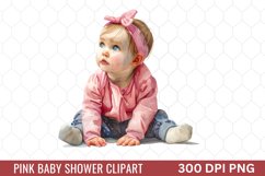 Pink Baby Shower Clipart Product Image 1