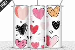 Lovely Hearts Tumbler Design | Valentine's Day Tumbler Wrap Product Image 3