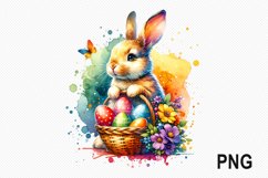 Easter Day Bunny Sublimation - Easter Day Clipart PNG Design Product Image 1