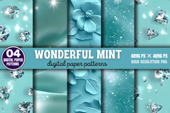Wonderful Mint Digital Background Paper PNG Product Image 1