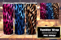 3D Spotted Cheetah Tumbler 20oz Glitter Wrap Product Image 1