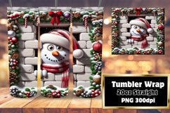 Comical 3D Wall Hole Tumbler Sublimation Print Product Image 1