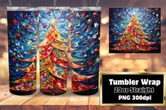 Vibrant 3D Christmas Tree Tumbler 20oz, Sublimation Product Image 1