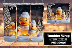 WINTER Duck Animal Charm 3D Tumbler 20oz Product Image 1