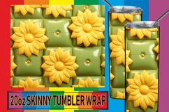 Enchanted Garden Blooms: 3D Inflated Puff Tumbler Wrap Product Image 1