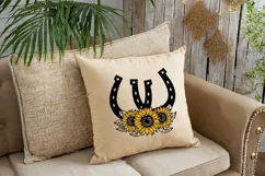 Two Horseshoes SVG cut file, horseshoe sunflowers cricut cut Product Image 7