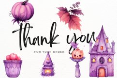 Purple Orange Halloween Vol.1 Cliparts Ai Generated Art Product Image 10