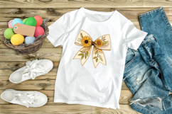 Rustic Linen Boho Sunflower Coquette Bow Clipart Product Image 9