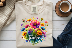 Floral Teacher PNG - Teacher Appreciation Sublimation Product Image 9