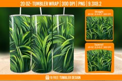 Grass Tumbler Wrap Designs, Sublimation Wrap Product Image 1