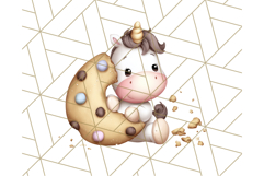 Cute Dessert Unicorn PNG Clipart with Cupcakes &amp; Candies Product Image 2