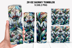 Flower Skinny Tumbler 20oz Wrap Design, Winter Tumbler Wrap Product Image 1
