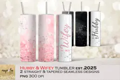 Hubby and Wifey Wedding Est.2025,2026 Tumbler Sublimation Product Image 2