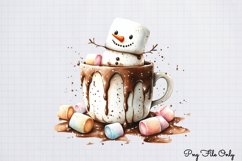 Christmas Cute-Snowman Clipart Bundle PNG Product Image 11