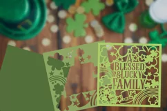 3D Layered Cut - Blessed and Lucky Family - SVG | PNG Product Image 2