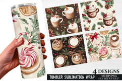 Christmas Coffee Tumbler | Christmas Tumbler Wrap Design Product Image 1