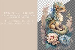 Fantasy dragons clipart, Dragons clipart, Floral Dragon Product Image 10