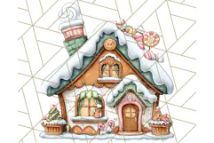 Christmas North Pole Village PNG Clipart, Cute Holiday Art Product Image 2