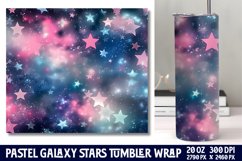 Pastel Galaxy Stars Tumbler Wrap Product Image 1