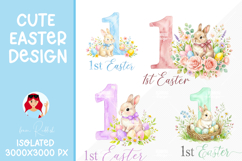 First Easter PNG, Easter Sublimation Design,Nursery Clipart Product Image 1