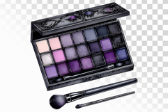 Gothic Eyeshadow Palette Brush Halloween PNG Makeup Cosmetic Product Image 1
