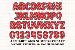 Christmas Alphabet png clipart, christmas letters doodle Product Image 4
