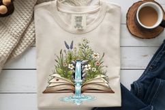 Floral Book Lover Png, Waterfall in Book Sublimation Design Product Image 9