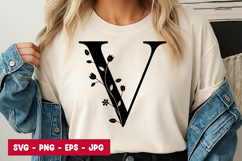 Letter V Dots SVG PNG Product Image 1