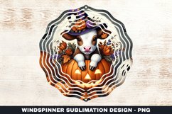 Halloween Cow Wind Spinner Sublimation Design Product Image 1