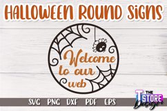 Halloween Round Signs SVG Design|Halloween Signs Quotes SVG Product Image 1