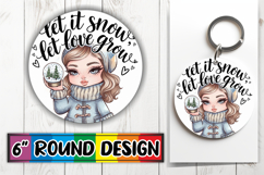 Timeless Keychain Circle Design, Love Woman Product Image 1