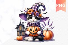 Halloween Cat Sublimation Clipart PNG Bundle Product Image 5