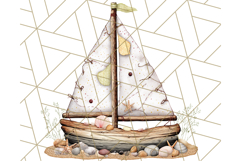 Coastal Cottagecore Summer Clipart PNG, Beachy Calm Vibes Product Image 2