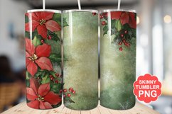 Christmas Flowers Tumbler | Christmas Tumbler Wrap Product Image 1